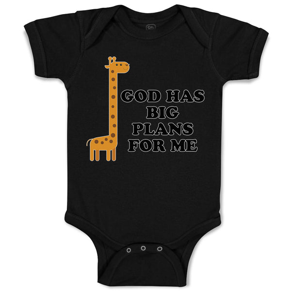 Baby Clothes God Has Big Plans for Me Giraffe Wild Animal Baby Bodysuits Cotton