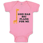 Baby Clothes God Has Big Plans for Me Giraffe Wild Animal Baby Bodysuits Cotton