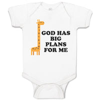 Baby Clothes God Has Big Plans for Me Giraffe Wild Animal Baby Bodysuits Cotton