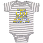 Baby Clothes When God Made Me, He Was Just Showing Off! Baby Bodysuits Cotton