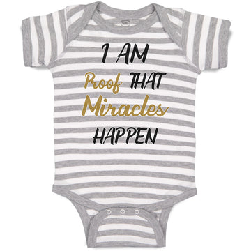 Baby Clothes I Am Proof That Miracles Happen Baby Bodysuits Boy & Girl Cotton