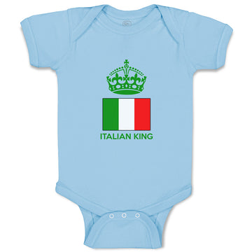 Baby Clothes Italian King Crown Countries Baby Bodysuits Boy & Girl Cotton