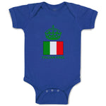 Baby Clothes Italian King Crown Countries Baby Bodysuits Boy & Girl Cotton