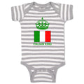 Baby Clothes Italian King Crown Countries Baby Bodysuits Boy & Girl Cotton