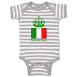Baby Clothes Italian King Crown Countries Baby Bodysuits Boy & Girl Cotton
