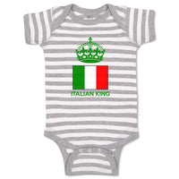 Baby Clothes Italian King Crown Countries Baby Bodysuits Boy & Girl Cotton