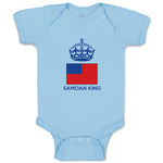 Baby Clothes Samoan King Crown Countries Baby Bodysuits Boy & Girl Cotton