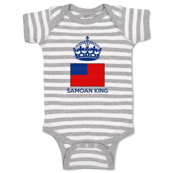 Baby Clothes Samoan King Crown Countries Baby Bodysuits Boy & Girl Cotton