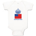Baby Clothes Samoan King Crown Countries Baby Bodysuits Boy & Girl Cotton