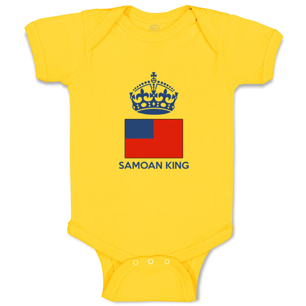 Baby Clothes Samoan King Crown Countries Baby Bodysuits Boy & Girl Cotton