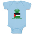 Baby Clothes Palestinian King Crown Countries Baby Bodysuits Boy & Girl Cotton