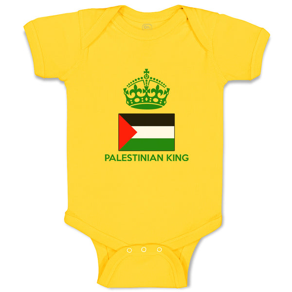 Baby Clothes Palestinian King Crown Countries Baby Bodysuits Boy & Girl Cotton
