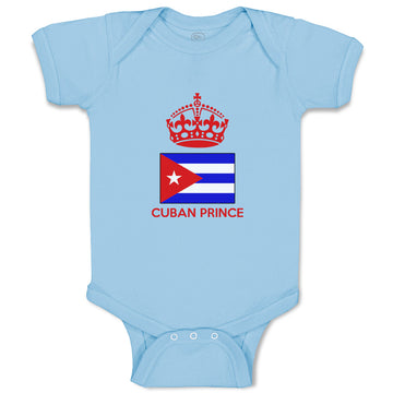 Baby Clothes Cuban Prince Crown Countries Baby Bodysuits Boy & Girl Cotton