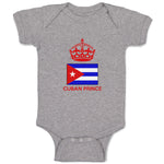 Baby Clothes Cuban Prince Crown Countries Baby Bodysuits Boy & Girl Cotton