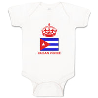 Baby Clothes Cuban Prince Crown Countries Baby Bodysuits Boy & Girl Cotton