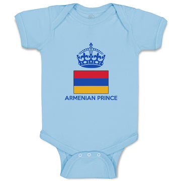 Baby Clothes Armenian Prince Crown Countries Baby Bodysuits Boy & Girl Cotton