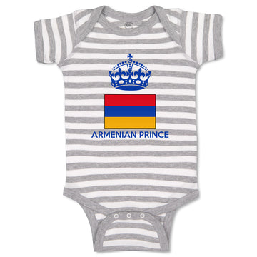 Baby Clothes Armenian Prince Crown Countries Baby Bodysuits Boy & Girl Cotton
