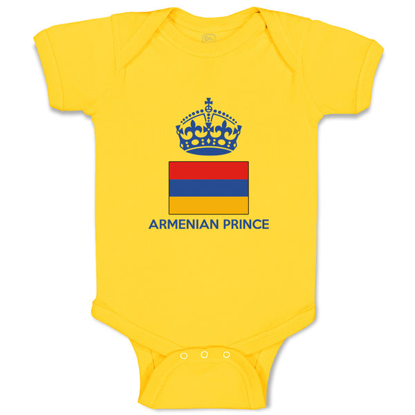 Baby Clothes Armenian Prince Crown Countries Baby Bodysuits Boy & Girl Cotton