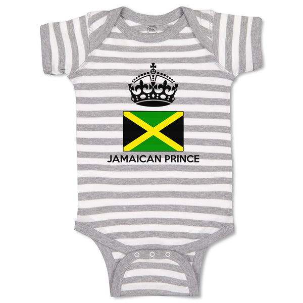 Baby Clothes Jamaican Prince Crown Countries Baby Bodysuits Boy & Girl Cotton