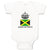 Baby Clothes Jamaican Prince Crown Countries Baby Bodysuits Boy & Girl Cotton