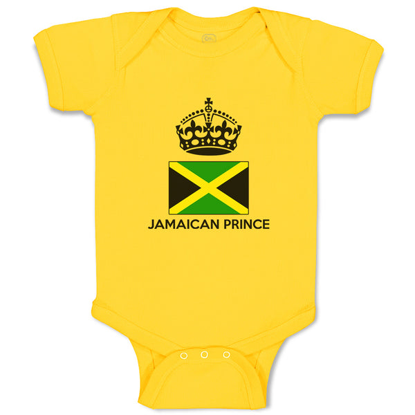 Baby Clothes Jamaican Prince Crown Countries Baby Bodysuits Boy & Girl Cotton