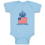 Baby Clothes Liberian Prince Crown Countries Baby Bodysuits Boy & Girl Cotton