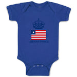 Baby Clothes Liberian Prince Crown Countries Baby Bodysuits Boy & Girl Cotton