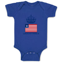 Baby Clothes Liberian Prince Crown Countries Baby Bodysuits Boy & Girl Cotton