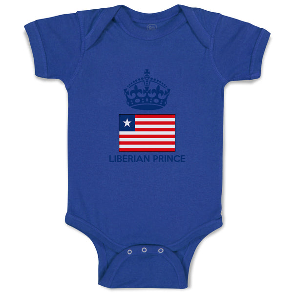 Baby Clothes Liberian Prince Crown Countries Baby Bodysuits Boy & Girl Cotton