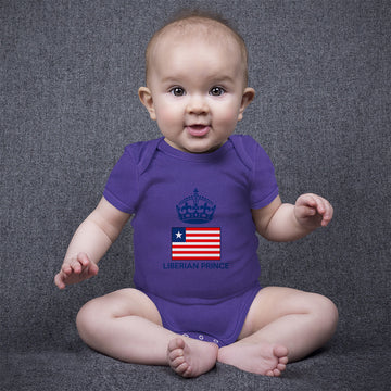 Baby Clothes Liberian Prince Crown Countries Baby Bodysuits Boy & Girl Cotton