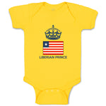 Baby Clothes Liberian Prince Crown Countries Baby Bodysuits Boy & Girl Cotton