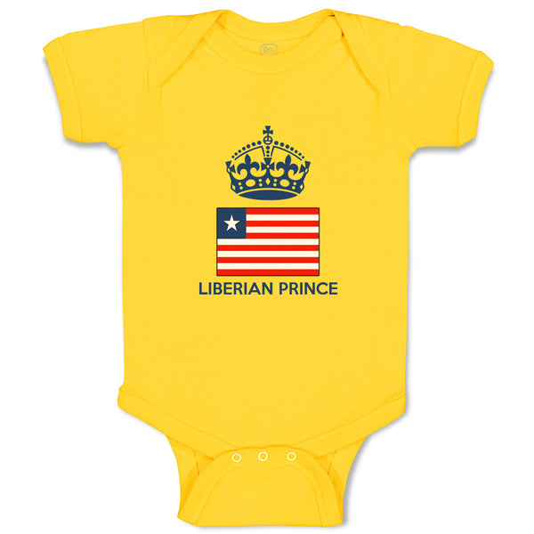 Baby Clothes Liberian Prince Crown Countries Baby Bodysuits Boy & Girl Cotton