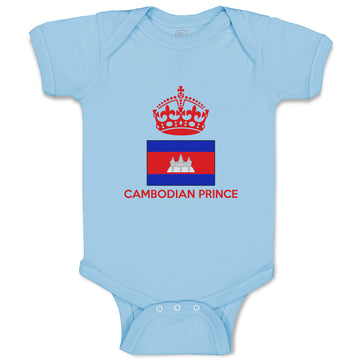 Baby Clothes Cambodian Prince Crown Countries Baby Bodysuits Boy & Girl Cotton