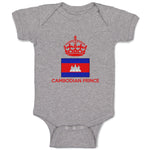 Baby Clothes Cambodian Prince Crown Countries Baby Bodysuits Boy & Girl Cotton