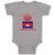 Baby Clothes Cambodian Prince Crown Countries Baby Bodysuits Boy & Girl Cotton