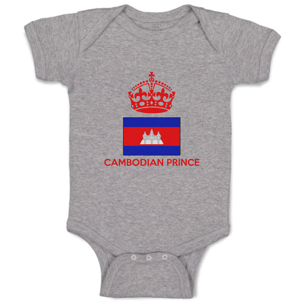 Baby Clothes Cambodian Prince Crown Countries Baby Bodysuits Boy & Girl Cotton