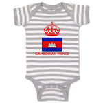 Baby Clothes Cambodian Prince Crown Countries Baby Bodysuits Boy & Girl Cotton