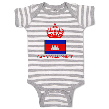 Baby Clothes Cambodian Prince Crown Countries Baby Bodysuits Boy & Girl Cotton
