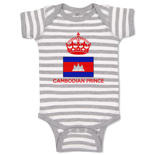 Baby Clothes Cambodian Prince Crown Countries Baby Bodysuits Boy & Girl Cotton