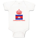 Baby Clothes Cambodian Prince Crown Countries Baby Bodysuits Boy & Girl Cotton