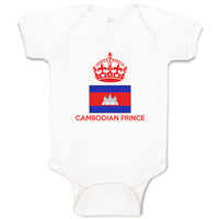 Baby Clothes Cambodian Prince Crown Countries Baby Bodysuits Boy & Girl Cotton