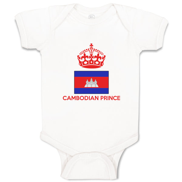 Baby Clothes Cambodian Prince Crown Countries Baby Bodysuits Boy & Girl Cotton