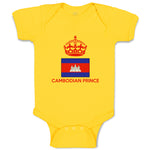 Baby Clothes Cambodian Prince Crown Countries Baby Bodysuits Boy & Girl Cotton