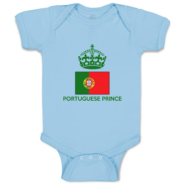Baby Clothes Portuguese Prince Crown Countries Baby Bodysuits Boy & Girl Cotton