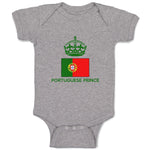 Baby Clothes Portuguese Prince Crown Countries Baby Bodysuits Boy & Girl Cotton