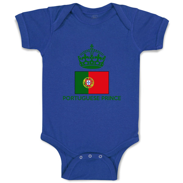 Baby Clothes Portuguese Prince Crown Countries Baby Bodysuits Boy & Girl Cotton