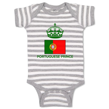 Baby Clothes Portuguese Prince Crown Countries Baby Bodysuits Boy & Girl Cotton