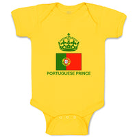 Baby Clothes Portuguese Prince Crown Countries Baby Bodysuits Boy & Girl Cotton