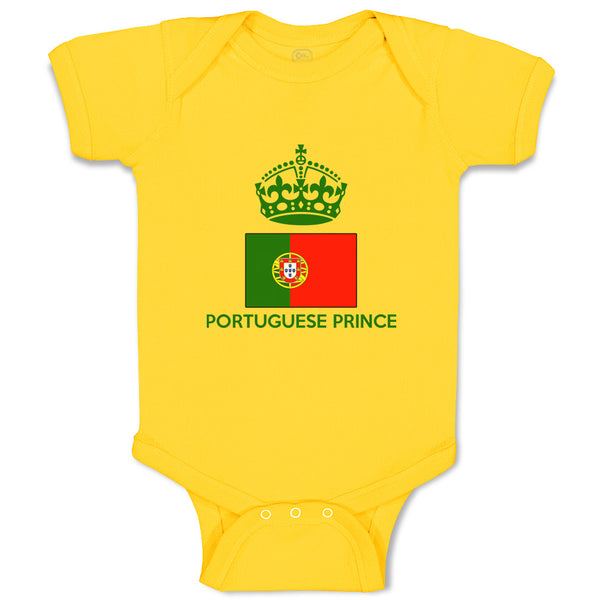 Baby Clothes Portuguese Prince Crown Countries Baby Bodysuits Boy & Girl Cotton