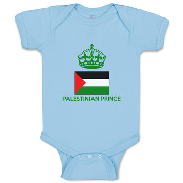 Baby Clothes Palestinian Prince Crown Countries Baby Bodysuits Boy & Girl Cotton